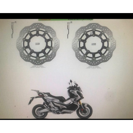 kit de discos de freno ng para honda xadv 750 17 24-
