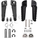 Reposapies delanteros + traseros negros Kawasaki ZX 6R ZX 10R ZX 9R