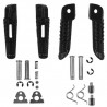 Reposapies delanteros + traseros negros Suzuki GSX-R / GSR